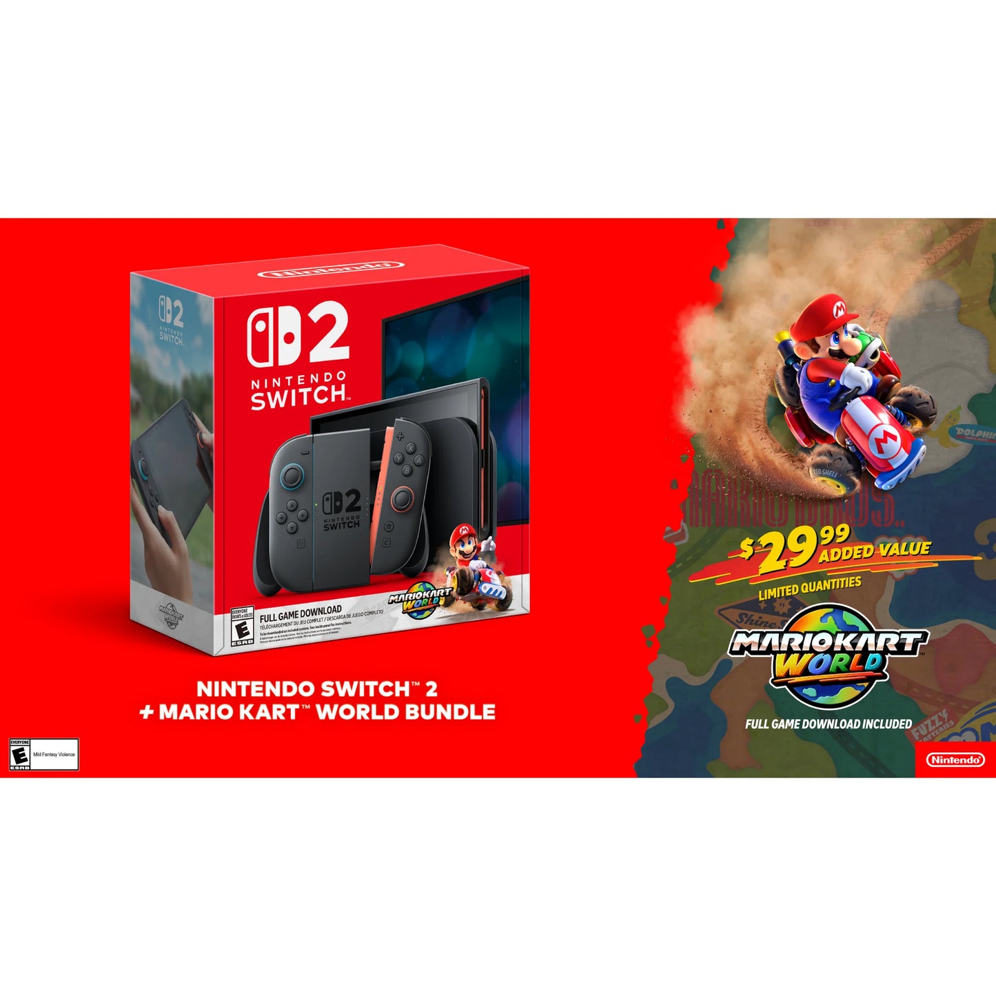 Nintendo Switch 2 + Mario Kart World Bundle #16218