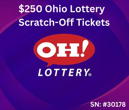$250 OH Lottery Scratch off #30178